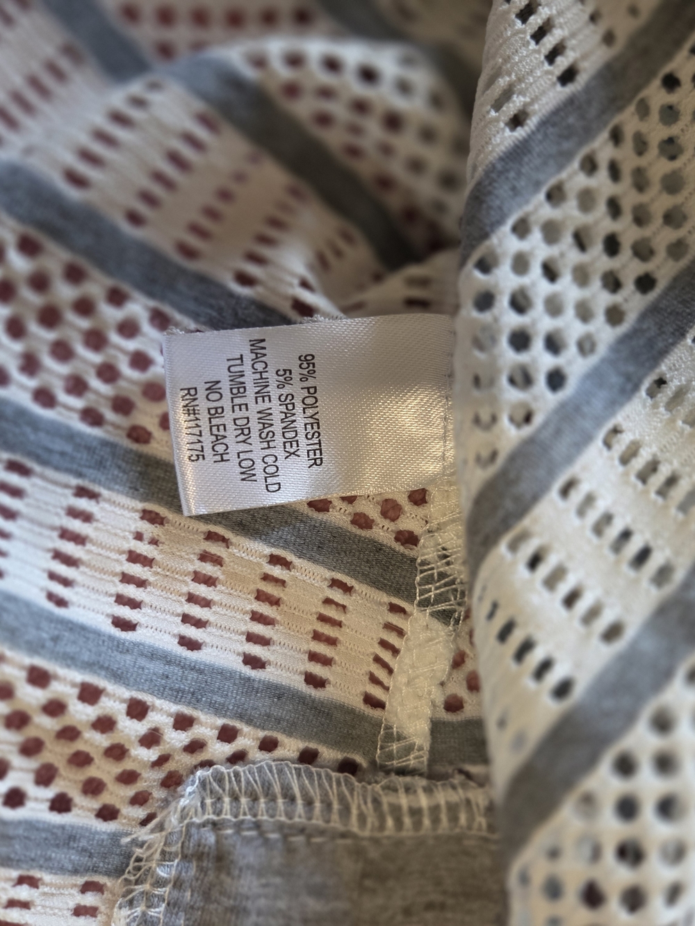 Saint Tropez West Striped Hooded Pullover Dress — White & Gray - Picture 7 of 11